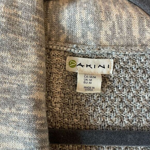 Dakini Womens Cardigan Open Front M‎ Gray Wool Blend Classic Cozy Comfort - Picture 3 of 8